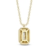 Thumbnail Image 3 of Shy Creation Baguette & Round-Cut Diamond Necklace 1/15 ct tw 14K Yellow Gold 18" SC55027170RD