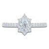 Thumbnail Image 3 of Brilliant Moments Pear-Shaped Diamond Starburst Halo Engagement Ring 3/4 ct tw 14K White Gold