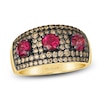 Thumbnail Image 1 of Le Vian Ruby Ring 7/8 ct tw Diamonds 14K Honey Gold
