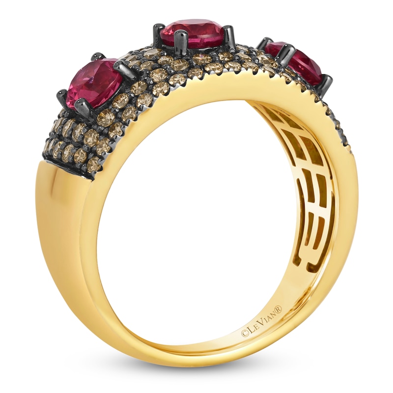 Main Image 2 of Le Vian Ruby Ring 7/8 ct tw Diamonds 14K Honey Gold