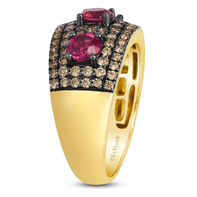 Main Image 3 of Le Vian Ruby Ring 7/8 ct tw Diamonds 14K Honey Gold