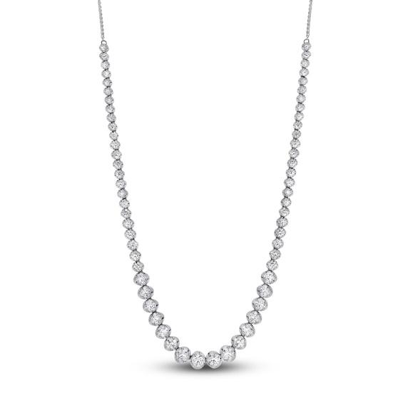 Jared Signature Diamond Graduated Tennis Necklace 3 ct tw 14K White Gold 22"