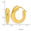 Thumbnail Image 4 of Blue Nile X Jared Tapered Oval Hoop Earrings 14K Yellow Gold