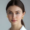 Thumbnail Image 5 of Blue Nile X Jared Tapered Oval Hoop Earrings 14K Yellow Gold