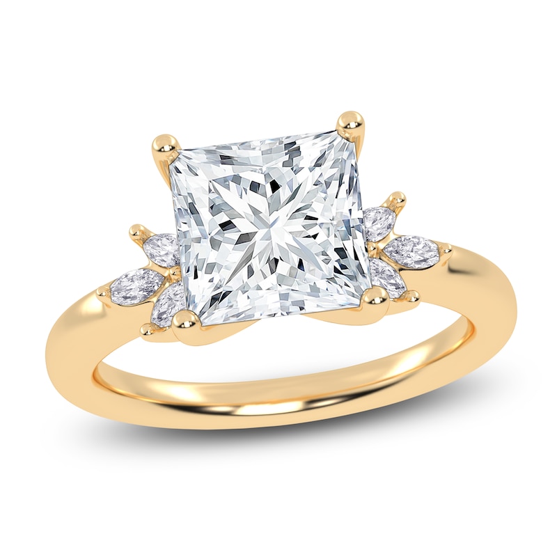Main Image 1 of Princess-Cut Created By Jared Studio Lab-Grown Diamond Engagement Ring 2-1/6 ct tw 14K Yellow Gold