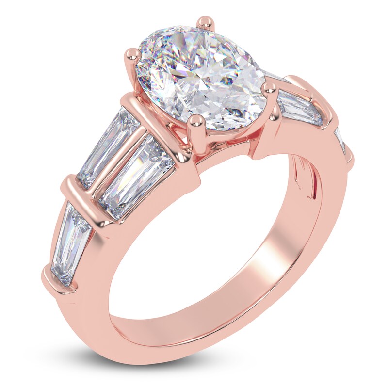 Main Image 2 of Oval-Cut Created By Jared Studio Lab-Created Diamond Engagement Ring 3-1/2 ct tw 14K Rose Gold