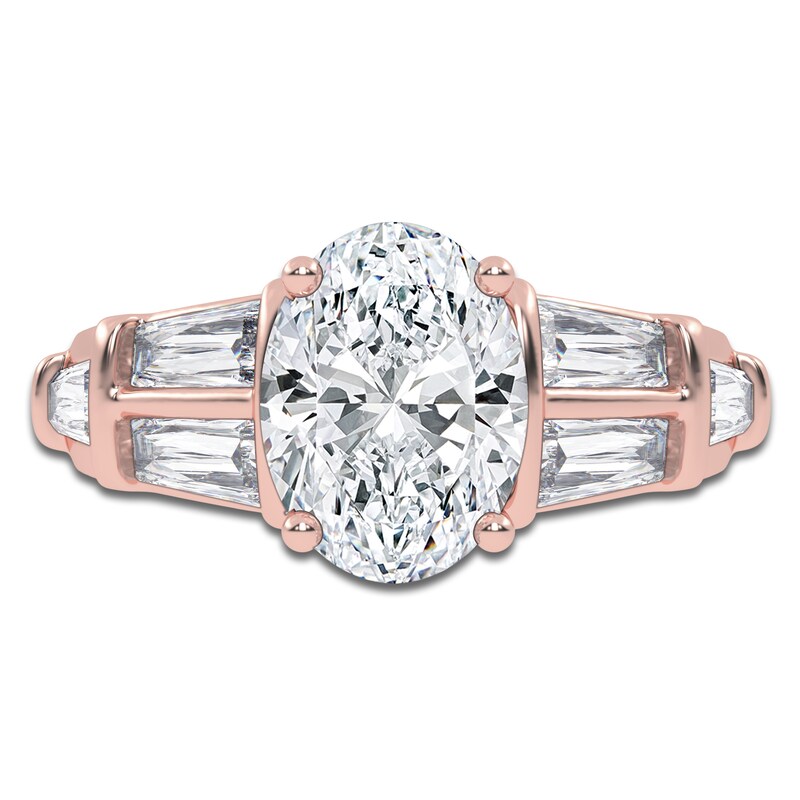 Main Image 3 of Oval-Cut Created By Jared Studio Lab-Created Diamond Engagement Ring 3-1/2 ct tw 14K Rose Gold