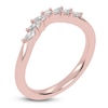 Thumbnail Image 2 of Created By Jared Studio Certified Marquise & Round-Cut Lab-Grown Diamond Contour Anniversary Ring 1/5 ct tw 14K Rose Gold