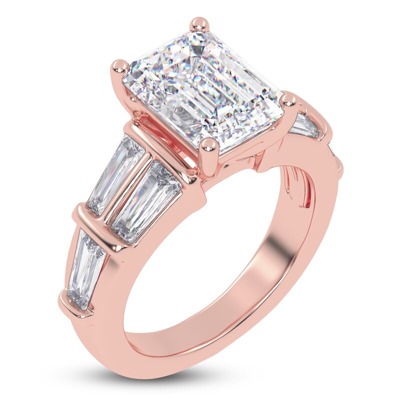 Main Image 2 of Emerald-Cut Created By Jared Studio Lab-Grown Diamond Engagement Ring 4-1/2 ct tw 14K Rose Gold