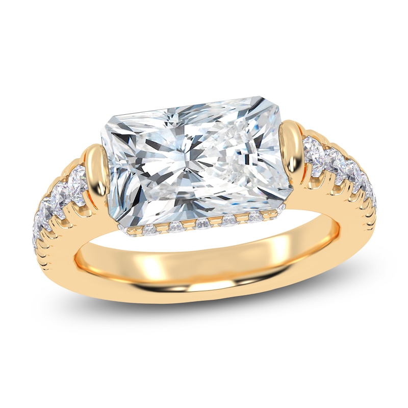 Main Image 1 of Radiant-Cut Created By Jared Studio Lab-Grown Diamond Engagement Ring 3-1/2 ct tw 14K Yellow Gold