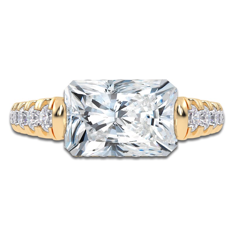 Main Image 3 of Radiant-Cut Created By Jared Studio Lab-Grown Diamond Engagement Ring 3-1/2 ct tw 14K Yellow Gold