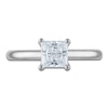 Thumbnail Image 3 of Princess-Cut Lab-Grown Diamond Solitaire Plus Engagement Ring 1 ct tw Platinum (VS2/F)