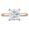 Thumbnail Image 3 of Princess-Cut Lab-Grown Diamond Solitaire Plus Engagement Ring 2-5/8 ct tw 18K Rose Gold (VS2/F)