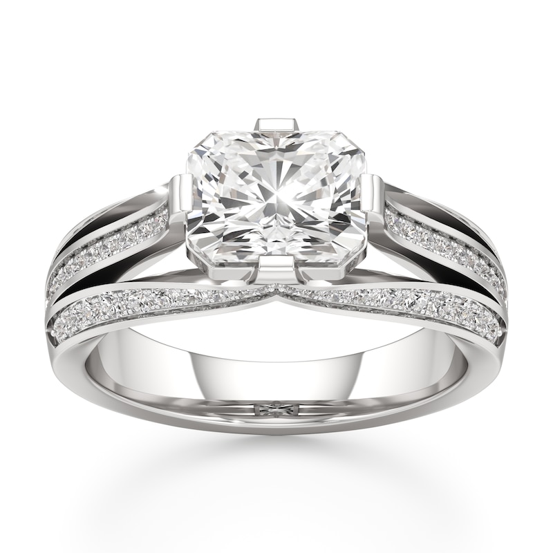 Main Image 1 of J'Lure Lab-Grown Diamond Radiant Brilliant-Cut Engagement Ring 2-3/8 ct tw 18K White Gold