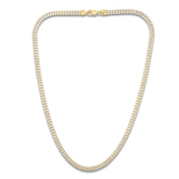 Diamond-Cut Popcorn Chain Necklace 4.25mm Semi-Solid 14K Two-Tone Gold 22"