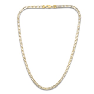 Diamond-Cut Popcorn Chain Necklace 4.25mm Semi-Solid 14K Two-Tone Gold 22"