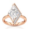Thumbnail Image 1 of J'Lure Lozenge Step-Cut Lab-Created Diamond Half-Halo Engagement Ring 3-1/6 ct tw 18K Rose Gold