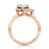 Thumbnail Image 2 of J'Lure Lozenge Step-Cut Lab-Created Diamond Half-Halo Engagement Ring 3-1/6 ct tw 18K Rose Gold