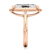 Thumbnail Image 3 of J'Lure Lozenge Step-Cut Lab-Created Diamond Half-Halo Engagement Ring 3-1/6 ct tw 18K Rose Gold