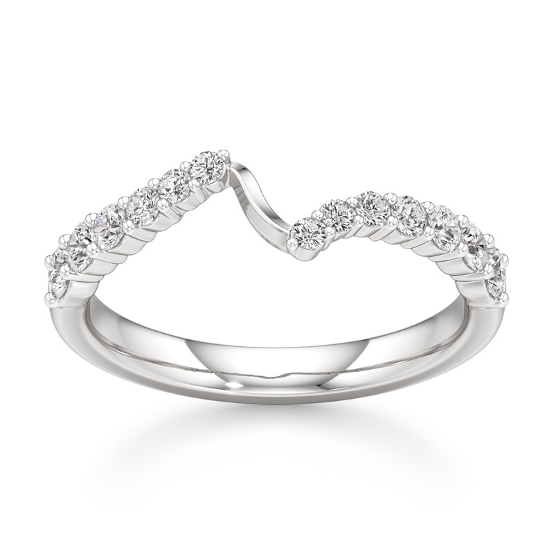Main Image 1 of J'Lure Lab-Grown Diamond Contour Wedding Band 3/8 ct tw 18K White Gold