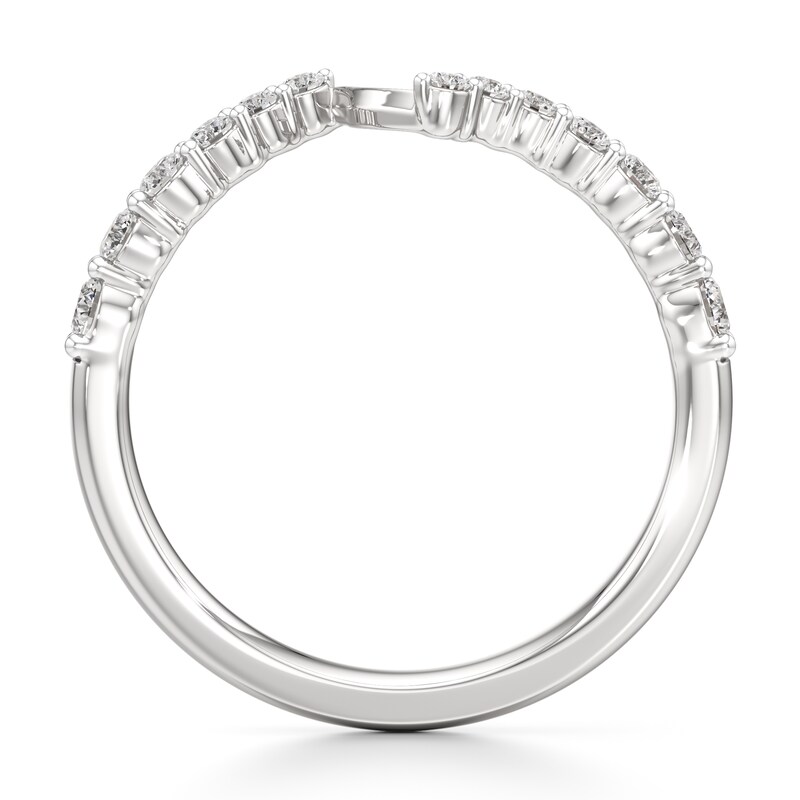 Main Image 2 of J'Lure Lab-Grown Diamond Contour Wedding Band 3/8 ct tw 18K White Gold