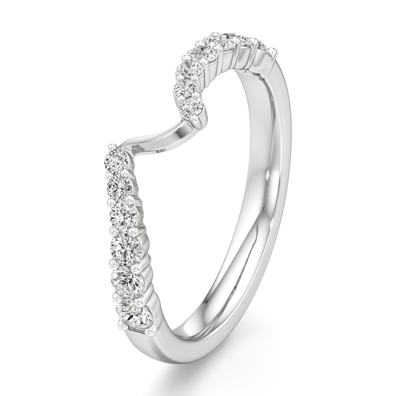 Main Image 4 of J'Lure Lab-Grown Diamond Contour Wedding Band 3/8 ct tw 18K White Gold
