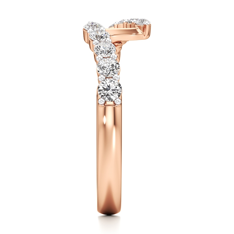 Main Image 3 of J'Lure Lab-Grown Diamond Contour Wedding Band 1/2 ct tw 18K Rose Gold