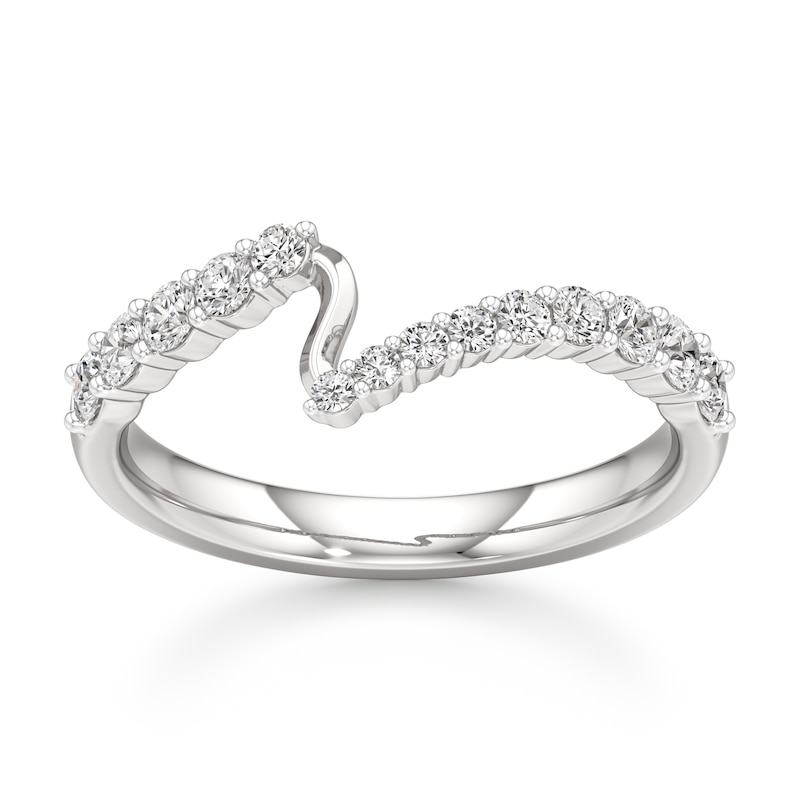 Main Image 1 of J'Lure Lab-Grown Diamond Contour Wedding Band 3/8 ct tw 18K White Gold