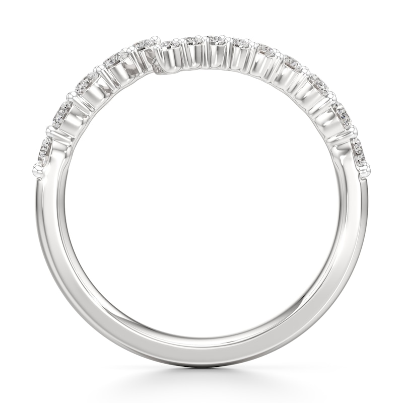 Main Image 2 of J'Lure Lab-Grown Diamond Contour Wedding Band 3/8 ct tw 18K White Gold
