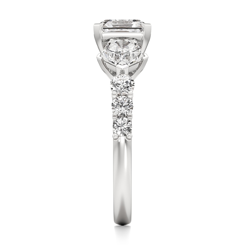 Main Image 3 of J'Lure Square-Emerald Step-Cut Lab-Grown Diamond Engagement Ring 3-1/2 ct tw 18K White Gold