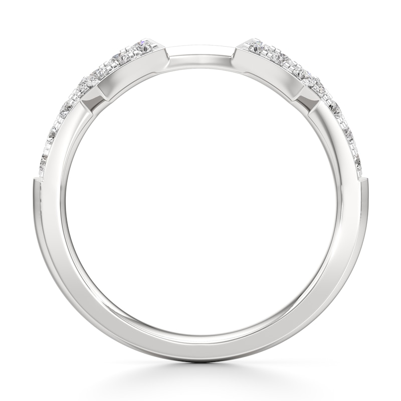 Main Image 2 of J'Lure Lab-Grown Diamond Angled Contour Wedding Band 1/4 ct tw 18K White Gold