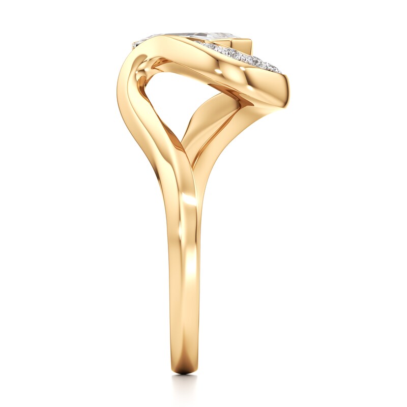 Main Image 3 of J'Lure Oval Portrait-Cut Lab-Grown Diamond Engagement Ring 1 ct tw 18K Yellow Gold