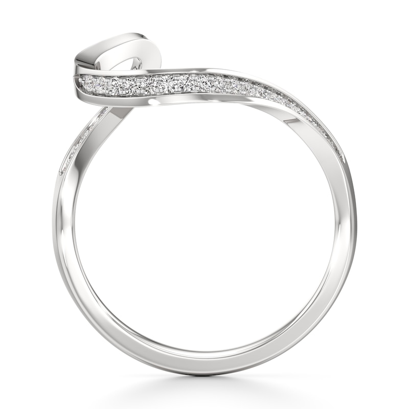 Main Image 2 of J'Lure Lab-Grown Diamond Contour Wedding Band 1/6 ct tw 18K White Gold