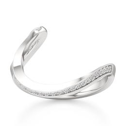 J'Lure Lab-Grown Diamond Contour Wedding Band 1/6 ct tw 18K White Gold