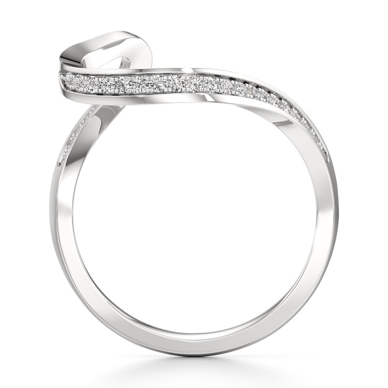 Main Image 2 of J'Lure Lab-Grown Diamond Contour Wedding Band 1/6 ct tw 18K White Gold