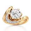 Thumbnail Image 1 of J'Lure Hexagon Brilliant-Cut Lab-Grown Diamond Engagement Ring 3 ct tw 18K Yellow Gold