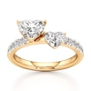Thumbnail Image 1 of J'Lure Heart Brilliant-Cut Two-Stone Lab-Grown Diamond Engagement Ring 1-3/4 ct tw 18K Yellow Gold