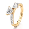 Thumbnail Image 4 of J'Lure Heart Brilliant-Cut Two-Stone Lab-Grown Diamond Engagement Ring 1-3/4 ct tw 18K Yellow Gold