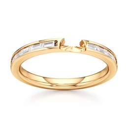J'Lure Baguette-Cut Lab-Grown Diamond Contour Wedding Band 3/8 ct tw 18K Yellow Gold