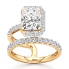 Thumbnail Image 1 of J'Lure Radiant Brilliant-Cut Lab-Grown Diamond Spiral Engagement Ring 3-7/8 ct tw 18K Yellow Gold