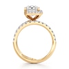 Thumbnail Image 2 of J'Lure Radiant Brilliant-Cut Lab-Grown Diamond Spiral Engagement Ring 3-7/8 ct tw 18K Yellow Gold