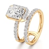 Thumbnail Image 4 of J'Lure Radiant Brilliant-Cut Lab-Grown Diamond Spiral Engagement Ring 3-7/8 ct tw 18K Yellow Gold
