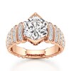 Thumbnail Image 1 of J'Lure Hexagon Brilliant-Cut Lab-Grown Diamond Engagement Ring 3-1/2 ct tw 18K Rose Gold