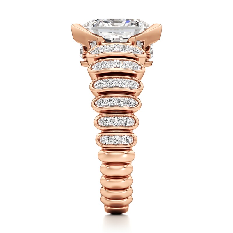 Main Image 3 of J'Lure Hexagon Brilliant-Cut Lab-Grown Diamond Engagement Ring 3-1/2 ct tw 18K Rose Gold