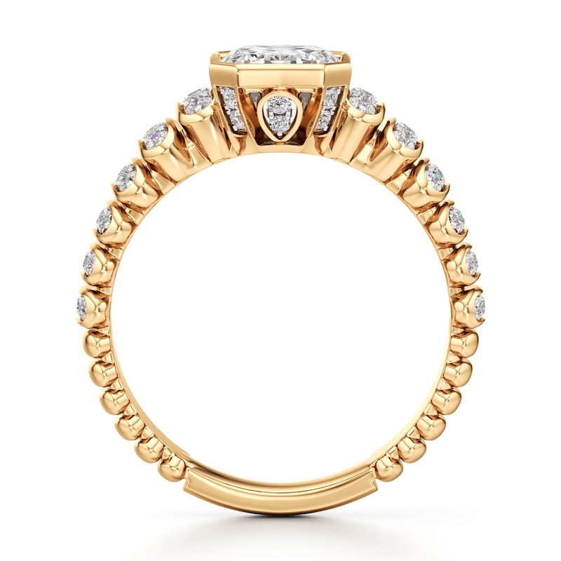 Main Image 2 of J'Lure Imperial-Emerald Step-Cut Lab-Grown Diamond Engagement Ring 2-3/8 ct tw 18K Yellow Gold