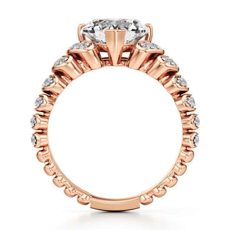 Main Image 2 of J'Lure Heart Brilliant-Cut Lab-Grown Diamond Engagement Ring 2-1/4 ct tw 18K Rose Gold