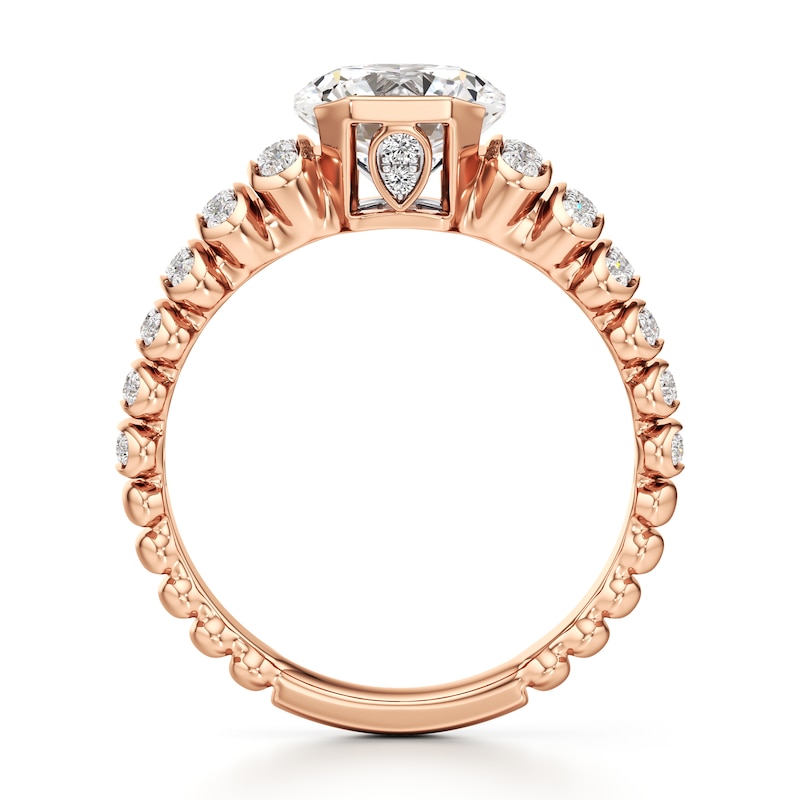 Main Image 2 of J'Lure Octagon Brilliant-Cut Lab-Grown Diamond Engagement Ring 2-1/3 ct tw 18K Rose Gold