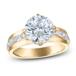 Vera Wang VOW Round-Cut Lab-Grown Diamond Engagement Ring 3-1/2 ct tw 14K Yellow Gold