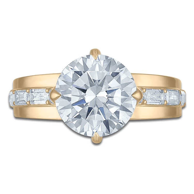 Main Image 3 of Vera Wang VOW Round-Cut Lab-Grown Diamond Engagement Ring 3-1/2 ct tw 14K Yellow Gold