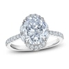 Thumbnail Image 1 of Vera Wang VOW Oval-Cut Lab-Grown Diamond Halo Engagement Ring 3 ct tw 14K White Gold